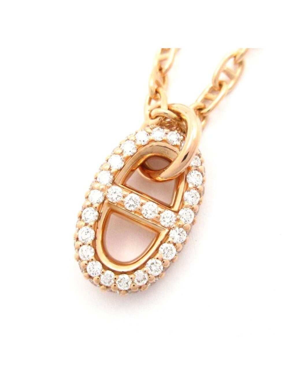 Hermes Necklace ST Farandole PM 18k Pink Gold Diamond